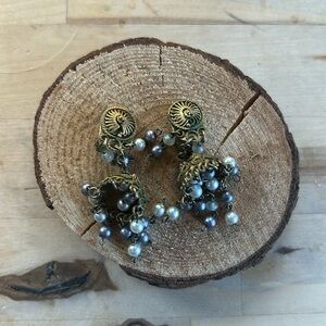 Vintage drop earrings with clip on back